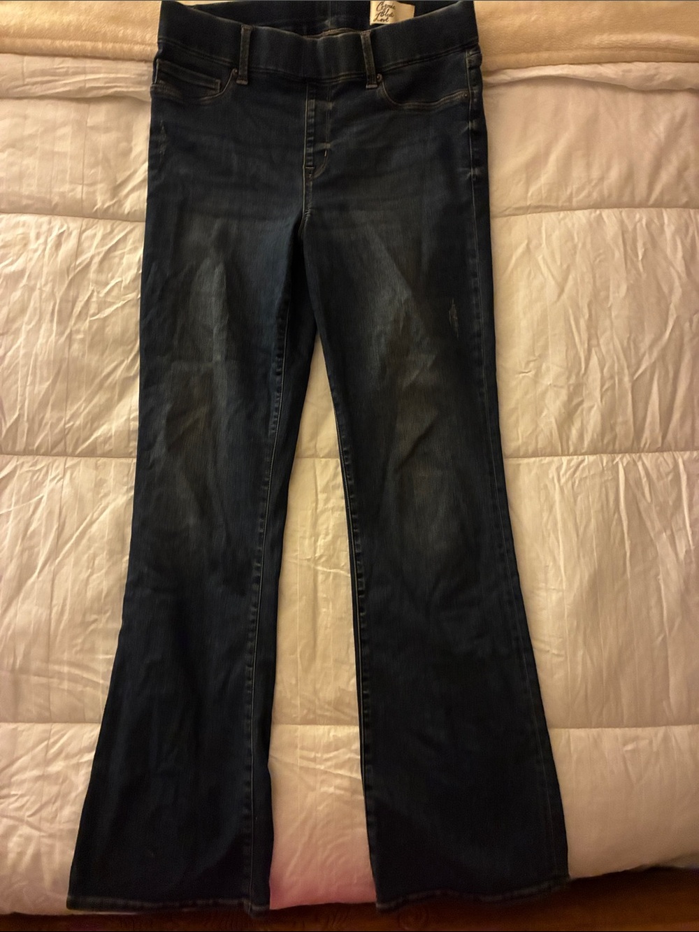 Women's Dark Blue Flare Jeans - Classic Stretch Denim